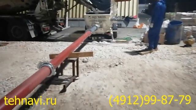 Работа бетононасоса Aquarius 703D