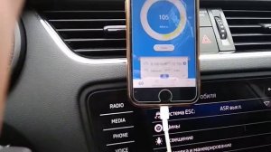 Разгон до 100 км/с Skoda Octavia A7 FL 1.6 AT (CWVA 110л.с.)