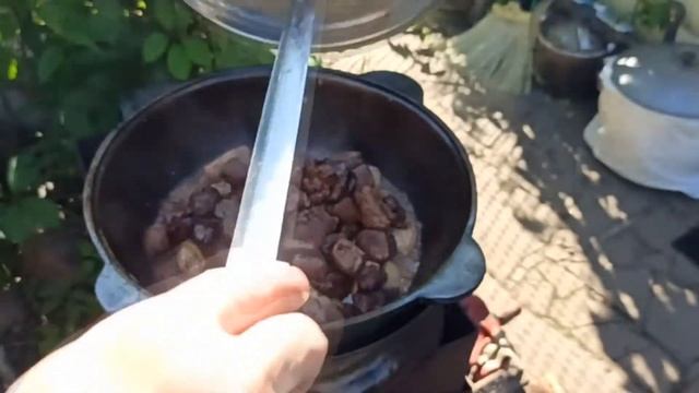 Плов в казане с лосятиной. смотреть онлайн