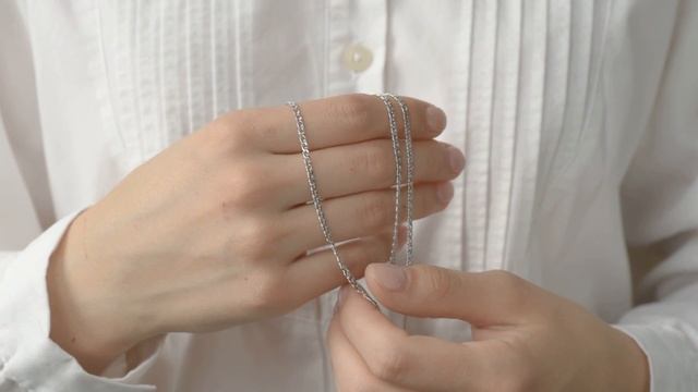 Cеребряная цепочка. Плетение: рембо 2.5 мм  (родий)