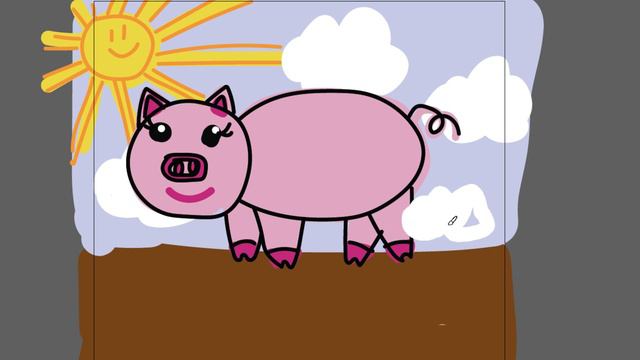 Рисуем свинку детям часть 70 смотреть онлайн