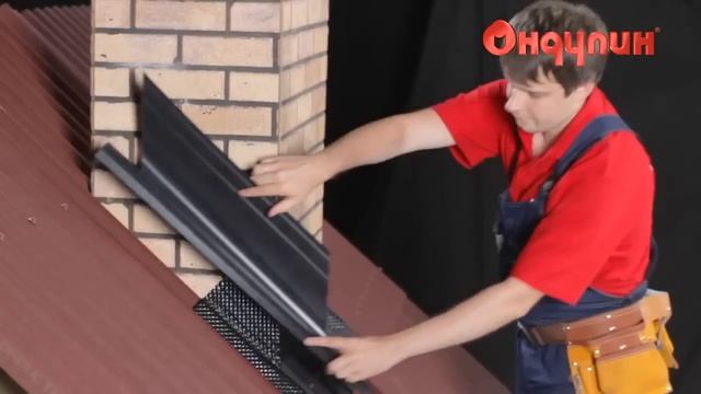 Оформление печной трубы на кровле Ондулин. смотреть онлайн