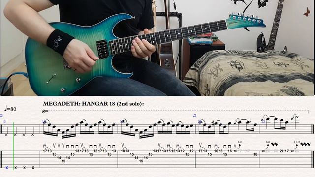 Megadeth - Hangar 18, 2nd solo with tabs смотреть онлайн
