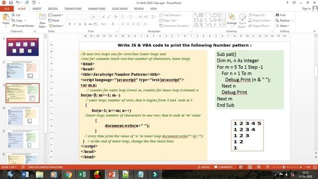 Nested Loops in JavaScript & VBA (Printing given patterns) смотреть онлайн