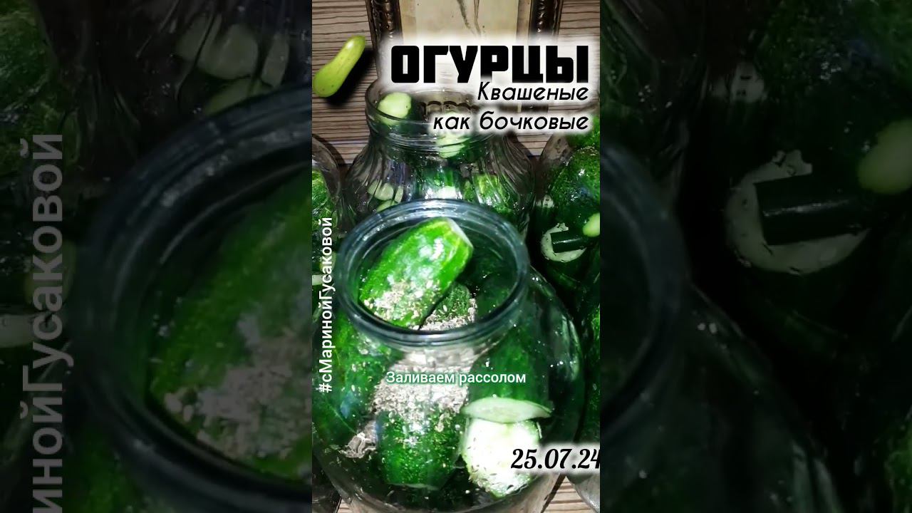 Соленые ОГУРЦЫ с горчицей на Зиму без Стерилизации и Уксуса Квашеные огурцы | с Мариной Гусаковой смотреть онлайн