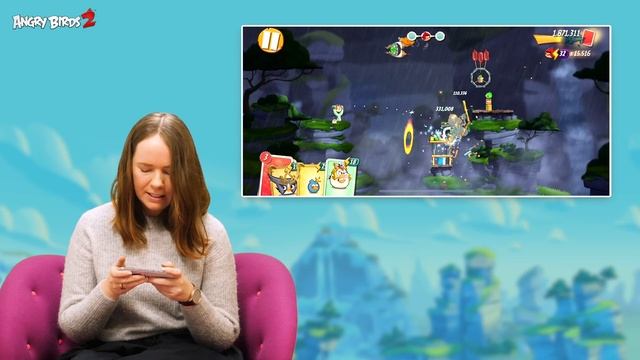 Angry Birds Game Reaction | Danielle playing Angry Birds 2! смотреть онлайн