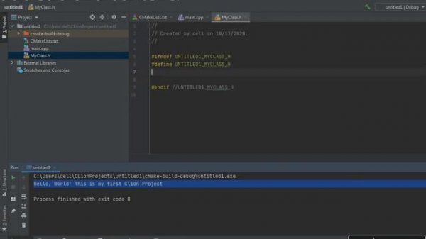 Compile C++ Project using CLion IDE
