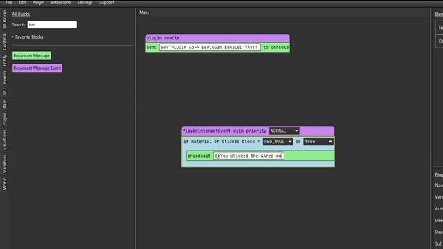 Minecraft Plugin Coding FAST & EASY | Visual Bukkit смотреть онлайн
