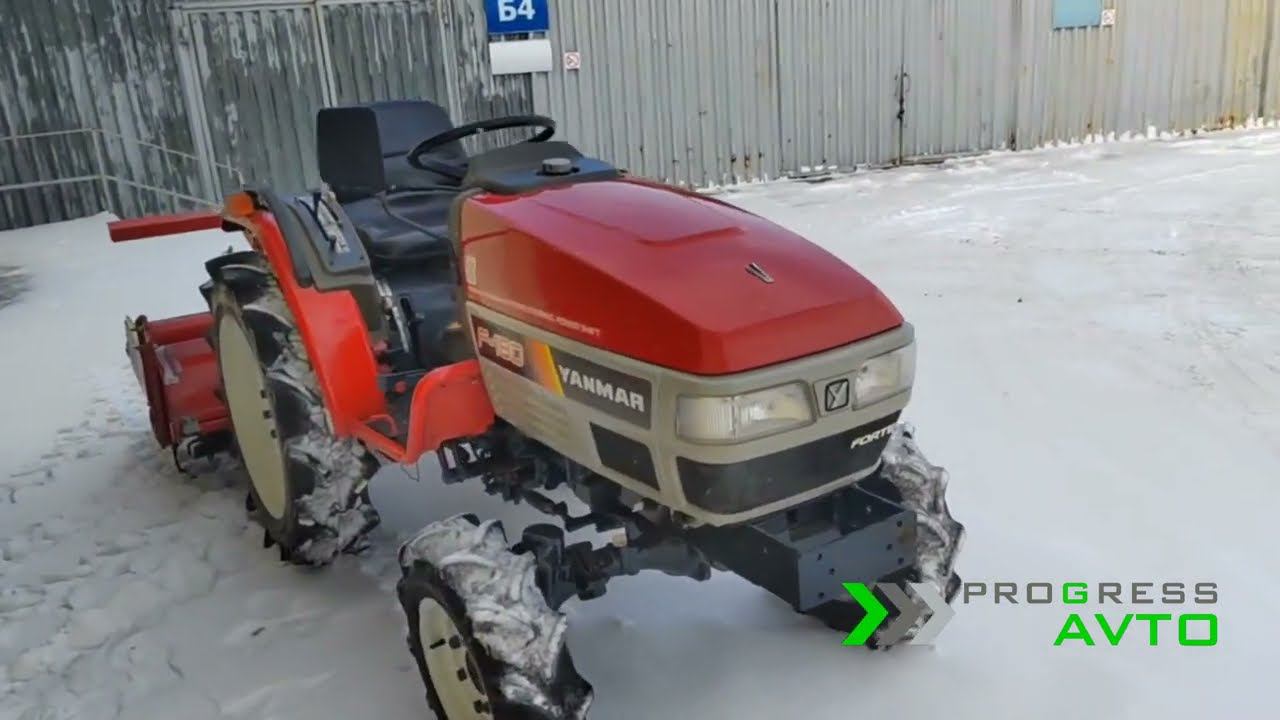 Yanmar F-180 с ПСМ в Екатеринбурге трактор малогабаритный полноприводный мощный минитрактор смотреть онлайн