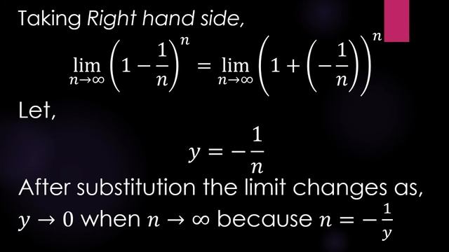 Limit (1-1/n)^n = 1/e as n approaches to infinity Proof |Mad Teacher смотреть онлайн