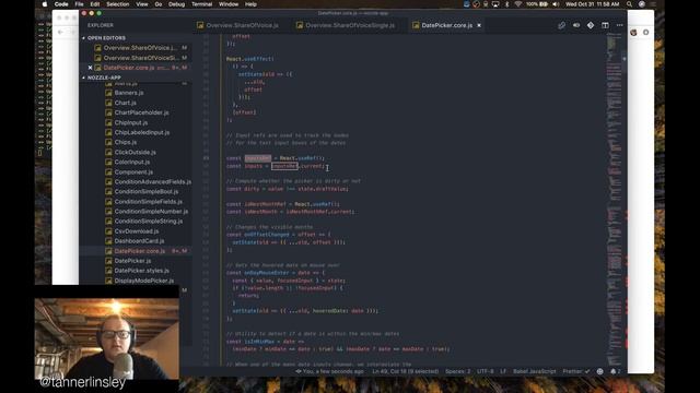 Live Coding - Refactoring a custom datepicker to use React Hooks смотреть онлайн