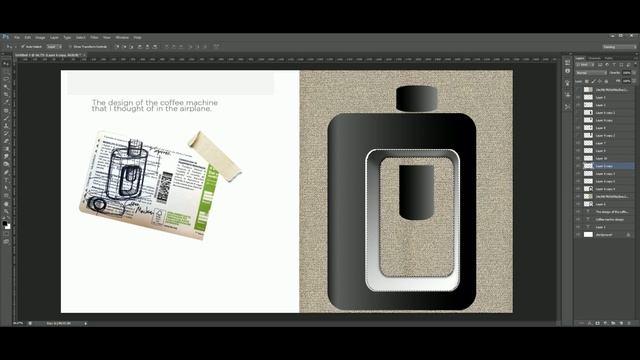 제품디자인 스케치 product design sketch & made 3D modeling (coffee machine) смотреть онлайн