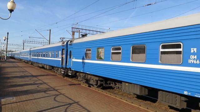 Отправление поезда 025Б Москва - Минск со станции Борисов. ЧС8-051 смотреть онлайн