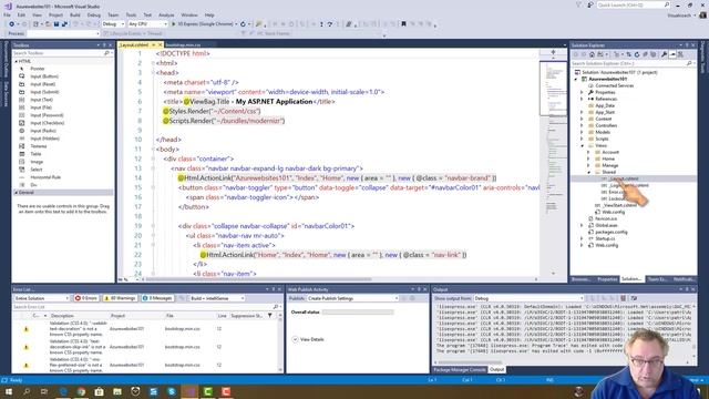 Bootstrap 4: Fix the _loginpartial links in the menu - Azurewebsites 101 - part 5 смотреть онлайн
