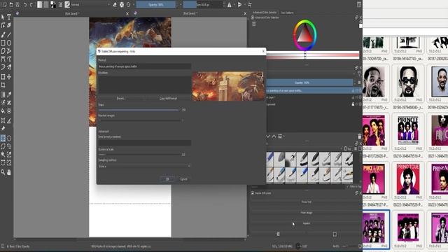 Krita Stable Diffusion Plugin, inpainting example. смотреть онлайн