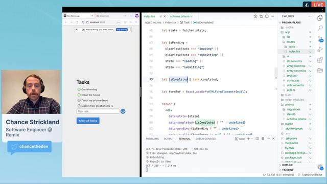 Prisma Meetup - Chance Strickland - Update While You Wait: Optimistic UI with Remix and Prisma смотреть онлайн