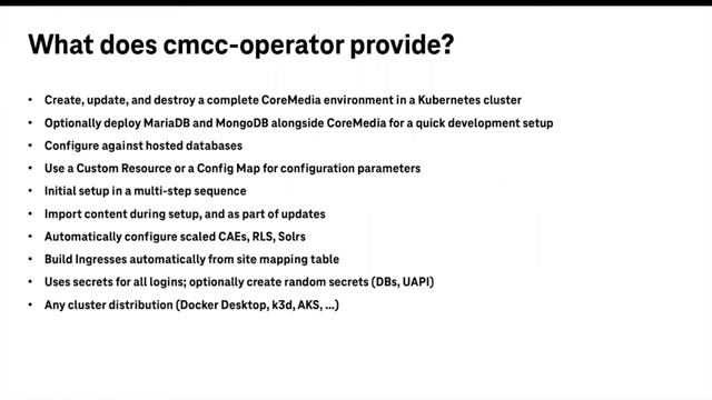 Managing CoreMedia Content Cloud Deployments in Kubernetes with the CMCC Operator смотреть онлайн