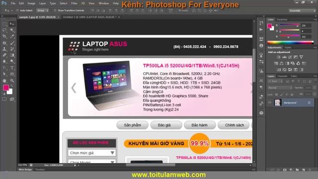 Thiết kế website bằng photoshop [phan-1] смотреть онлайн