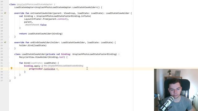 Header & Footer - MVVM Image Search App with Architecture Components & Retrofit #8 смотреть онлайн