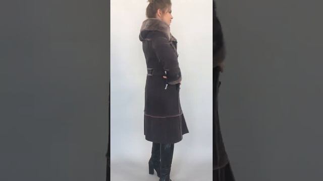 Дубленка женская с капюшоном 7500 ₽ как новая р.44 /10556/ смотреть онлайн