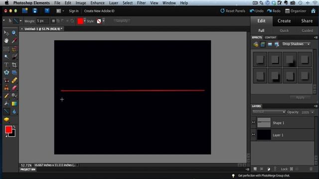 The Trick To Creating Straight Lines In Photoshop Elements смотреть онлайн