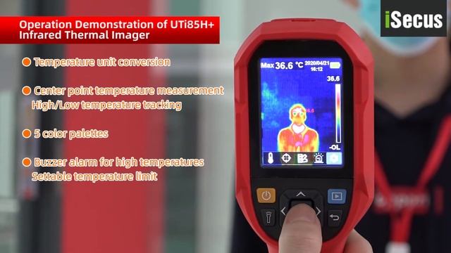UTi85H+ Thermal Imaging Demo Video iSecus смотреть онлайн