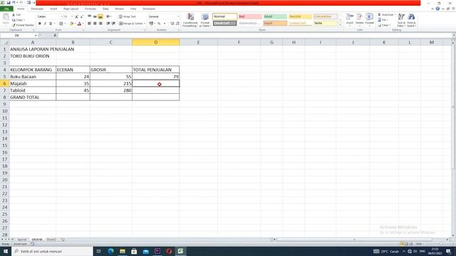 SOAL UJK EXCEL BUAT GRAFIK DAN RECORD DATA | EXCEL 2010 смотреть онлайн