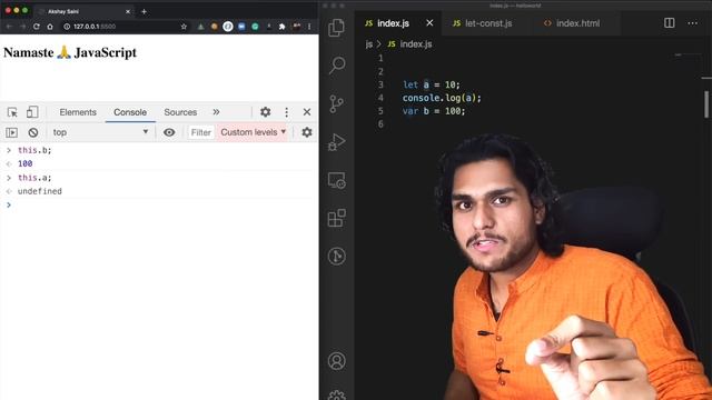 let & const in JS ?Temporal Dead Zone | | Namaste JavaScript Ep. 8 смотреть онлайн