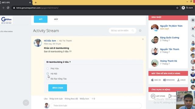 Bitrix 2 Hướng dẫn về dòng hoạt động và cách nhận thông báo của công ty смотреть онлайн