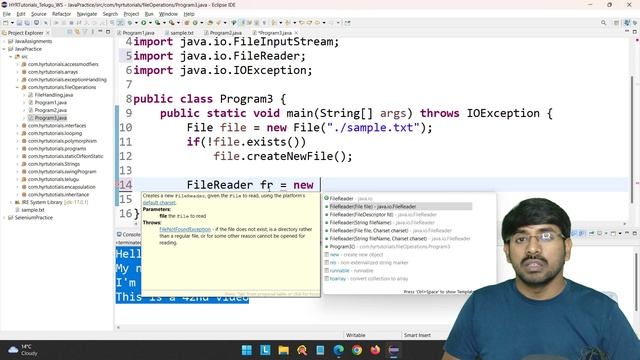 P42 - Handle text files in Java | Core Java | Java Programming | смотреть онлайн