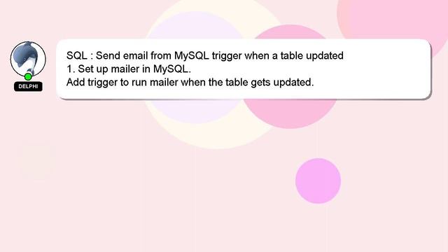 SQL : Send email from MySQL trigger when a table updated смотреть онлайн