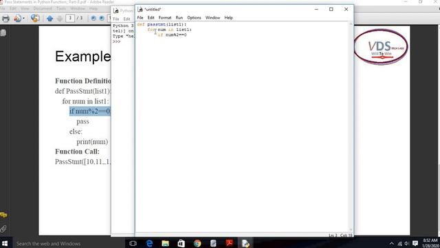 Pass Statements in Python Function : Part-8 смотреть онлайн