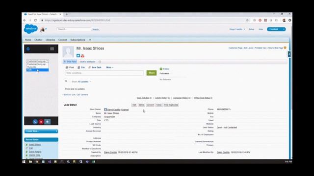 NGN Cloud Comm SalesForce Integration Preview смотреть онлайн
