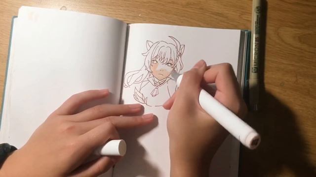 Drawing with me! || Drawing Keqing from Genshin Impact! смотреть онлайн