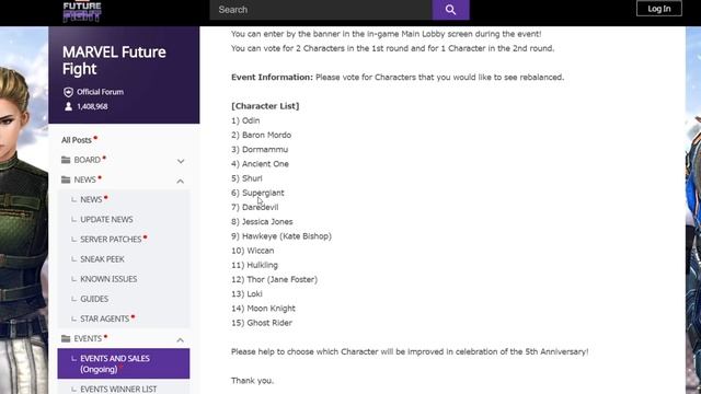 MAJOR CHARACTER REWORK EVENT IN PROGRESS!! MAKE YOUR VOTES COUNT !! Marvel Future Fight смотреть онлайн