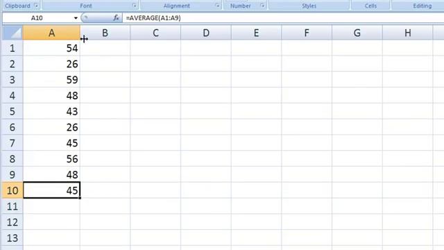 Excel 2007 - Calculating The Average Of A Group Of Cells смотреть онлайн