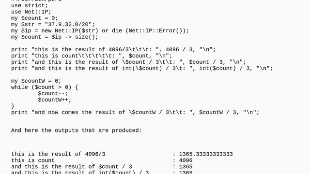 Unix: int seems to be not int in a used perl library смотреть онлайн