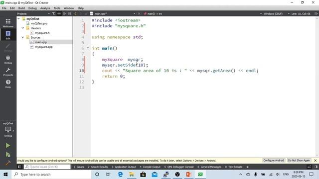 C++ programming on Linux Write a Class using Qt Creator смотреть онлайн