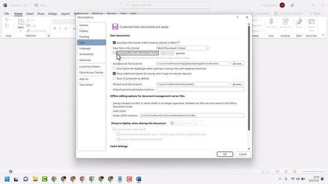 How to Disable AutoSave Option in Microsoft Word [2023] смотреть онлайн