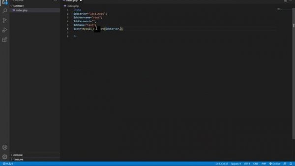 connect to database(php,mysql,xampp)
