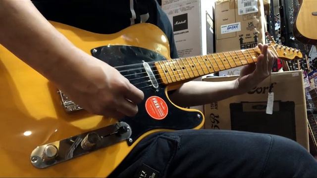 SQUIER CLASSIC VIBE 50S TELECASTER ELECTRIC GUITAR, MAPLE FB, BUTTERSCOTCH BLONDE Sound Demo смотреть онлайн