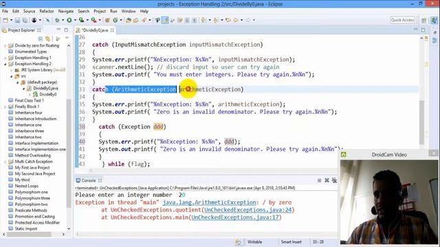 Lecture 84: Java Exceptions Multiple catch block Programming Tutorial in Amharic | በአማርኛ смотреть онлайн