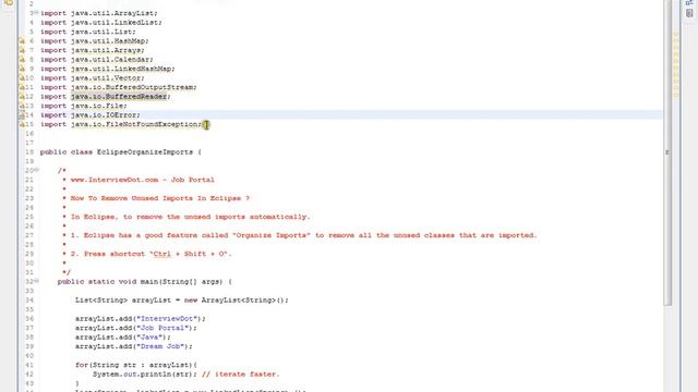 IN ECLIPSE HOW TO REMOVE UNUSED IMPORTS смотреть онлайн
