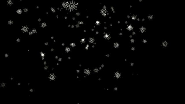 Футаж Снег идет на прозрачном фоне. Снежинки кружатся и падают. смотреть онлайн
