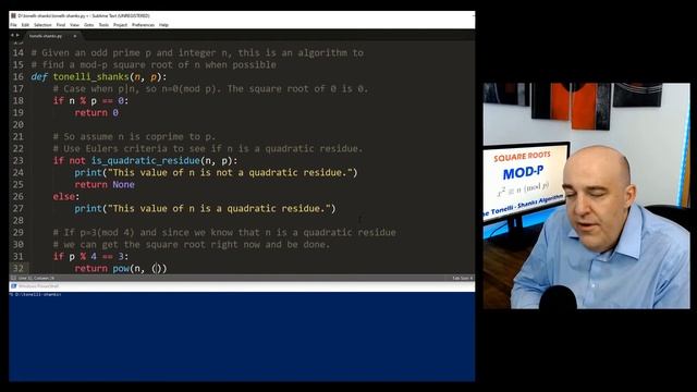 Finding Mod-p Square Roots with the Tonelli-Shanks Algorithm смотреть онлайн