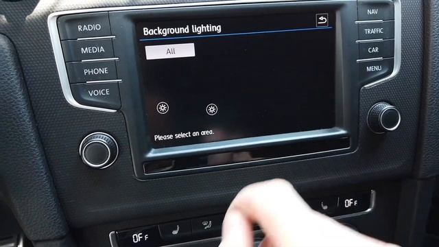 VW Golf MK7 (5G) Background lighting ambient lights menu activation смотреть онлайн