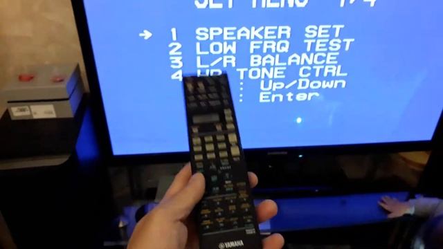 Настройка громкости тыл колонок на ресивере YAMAHA RX V1200 RDS смотреть онлайн