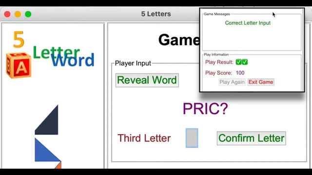 Python Tkinter 5 Letter Simple Game смотреть онлайн