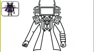 КАК НАРИСОВАТЬ ТВ МЕНА ТИТАНА (Улучшенного) из Скибиди Туалет