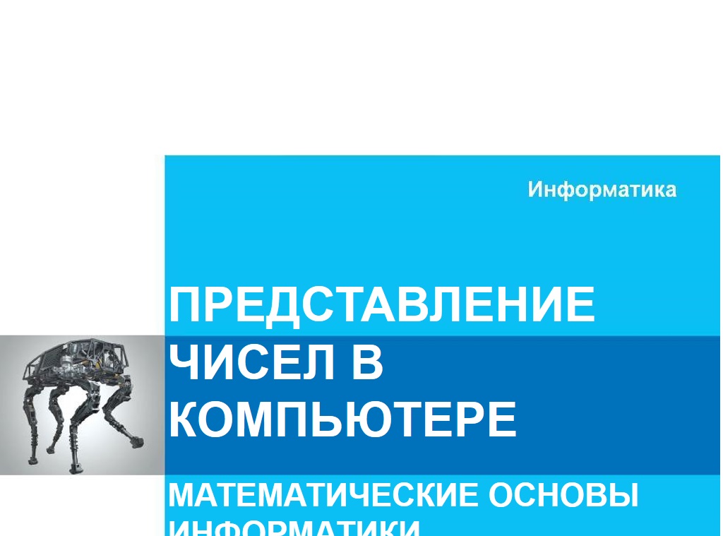 Представление чисел в ПК